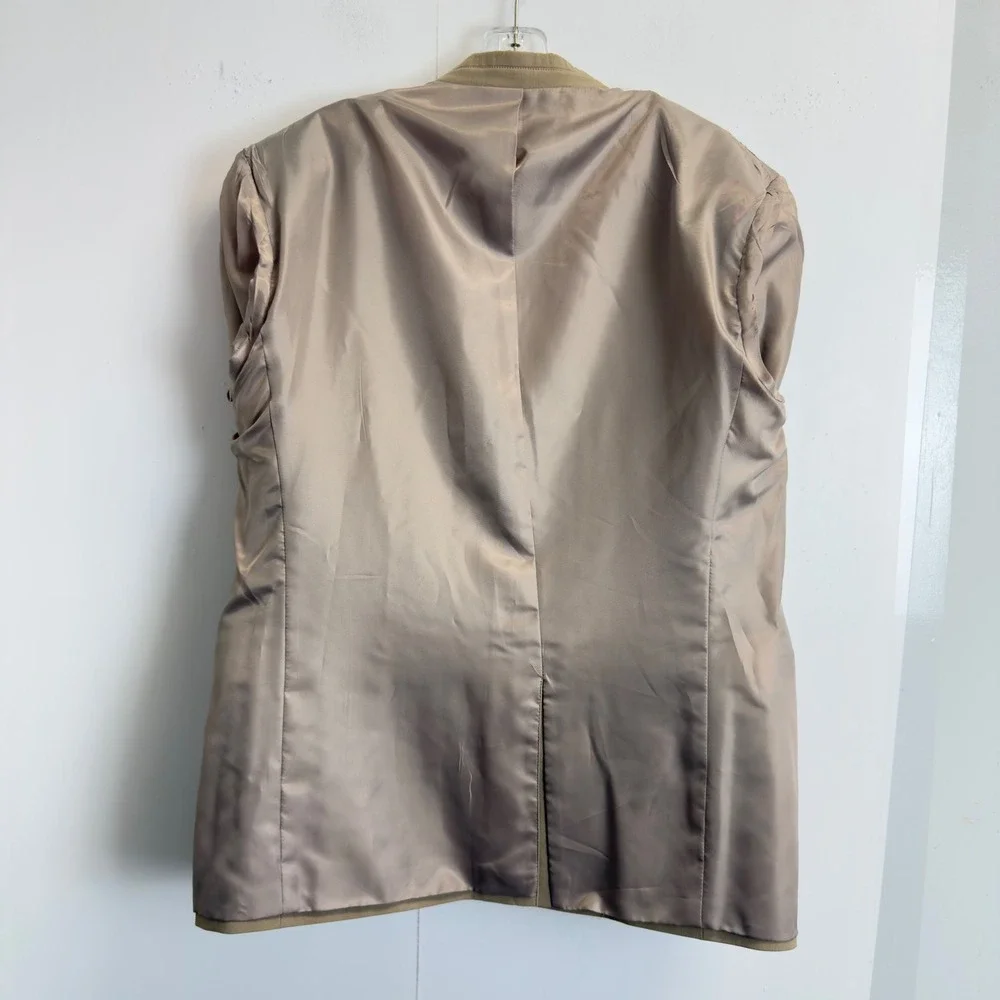 NEW Dockers Mens 38S Khaki Tan Stretch Two Button Blazer Sport Coat